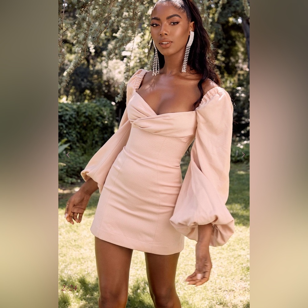 House of CB Blush Long Sleeve Dress